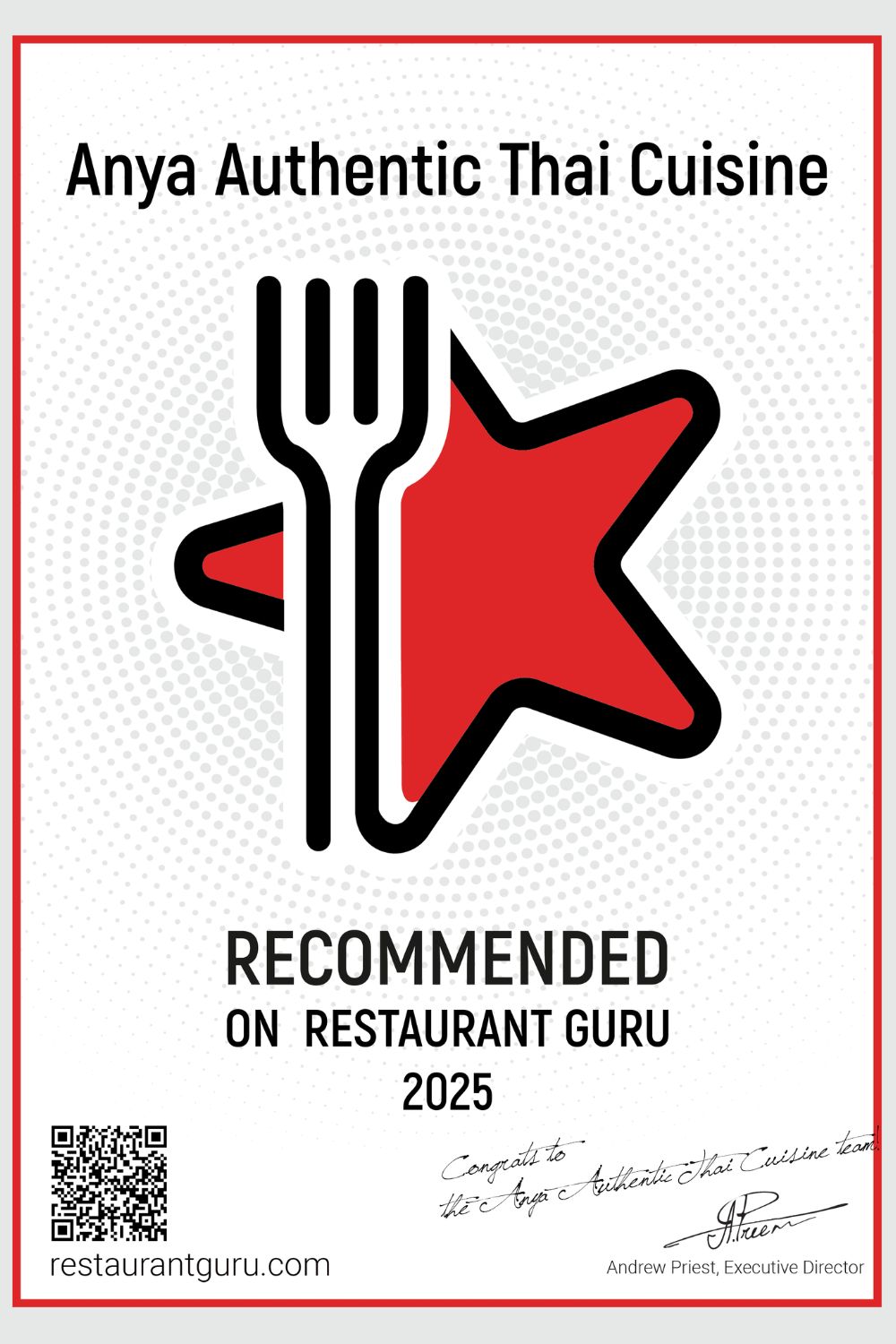 Restaurant Guru Recommended 2025